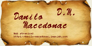 Danilo Macedonac vizit kartica
